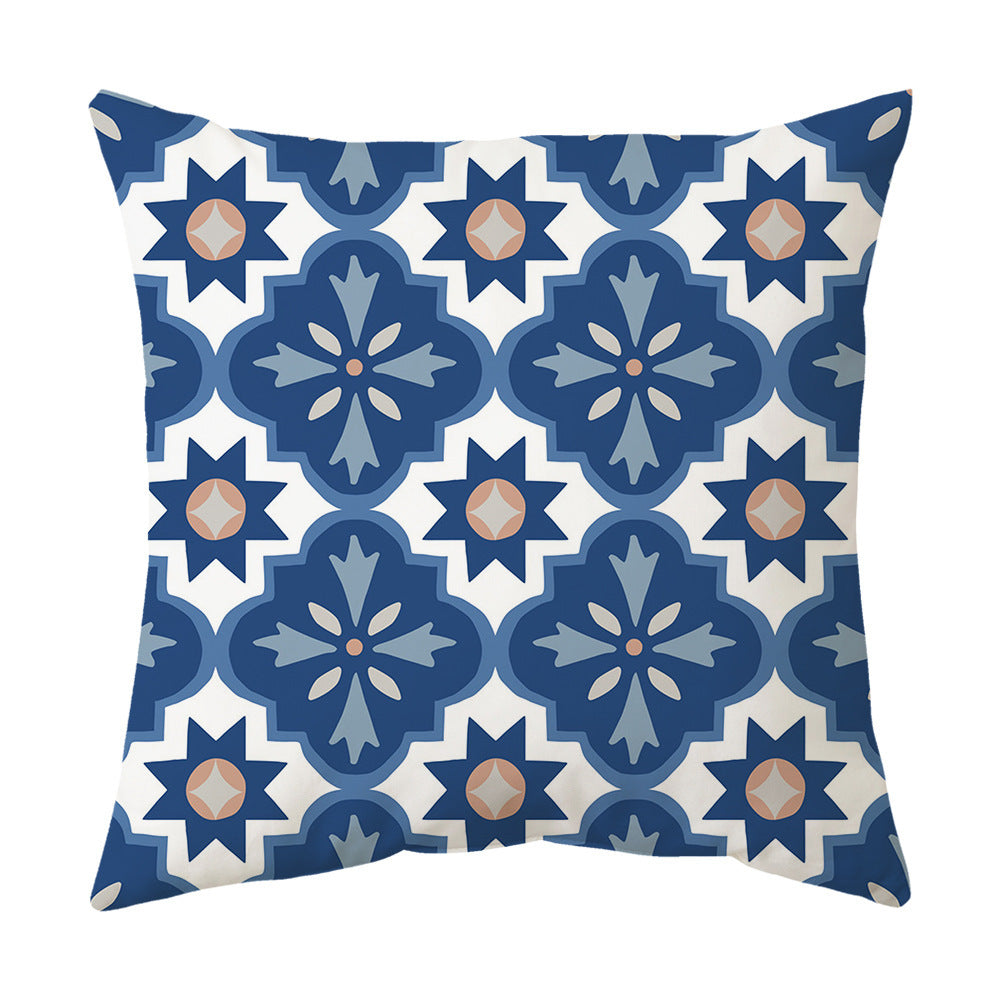 HKM-583699 Gray Simple Pattern Printed Pillowcase, 45x45cm Modern Design, Soft PP Cotton