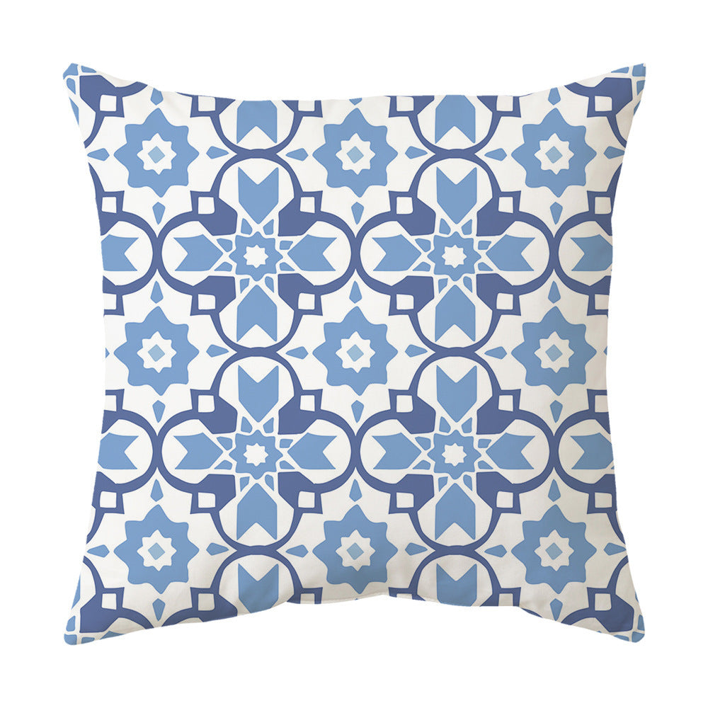 HKM-583699 Gray Simple Pattern Printed Pillowcase, 45x45cm Modern Design, Soft PP Cotton