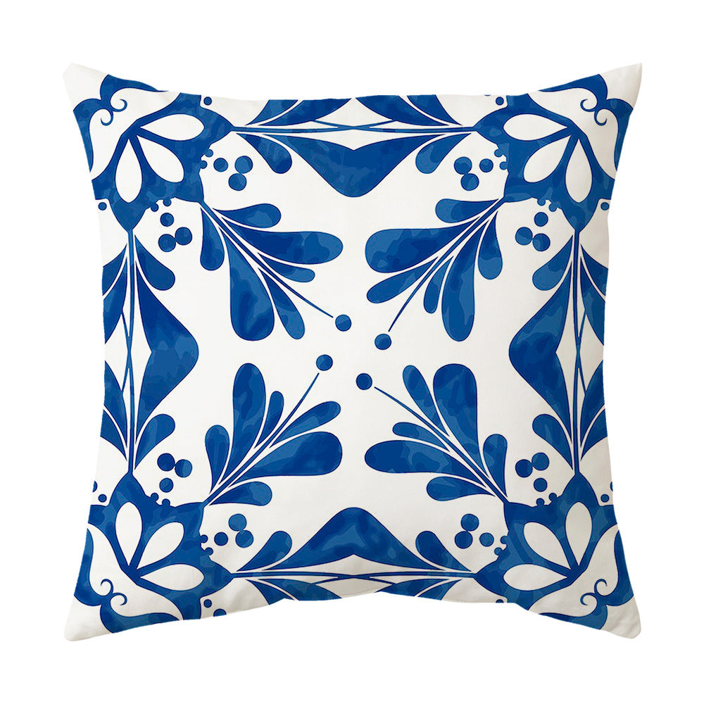 HKM-583699 Gray Simple Pattern Printed Pillowcase, 45x45cm Modern Design, Soft PP Cotton