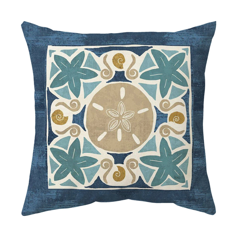 HKM-583699 Gray Simple Pattern Printed Pillowcase, 45x45cm Modern Design, Soft PP Cotton