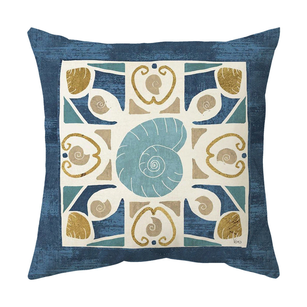 HKM-583699 Gray Simple Pattern Printed Pillowcase, 45x45cm Modern Design, Soft PP Cotton