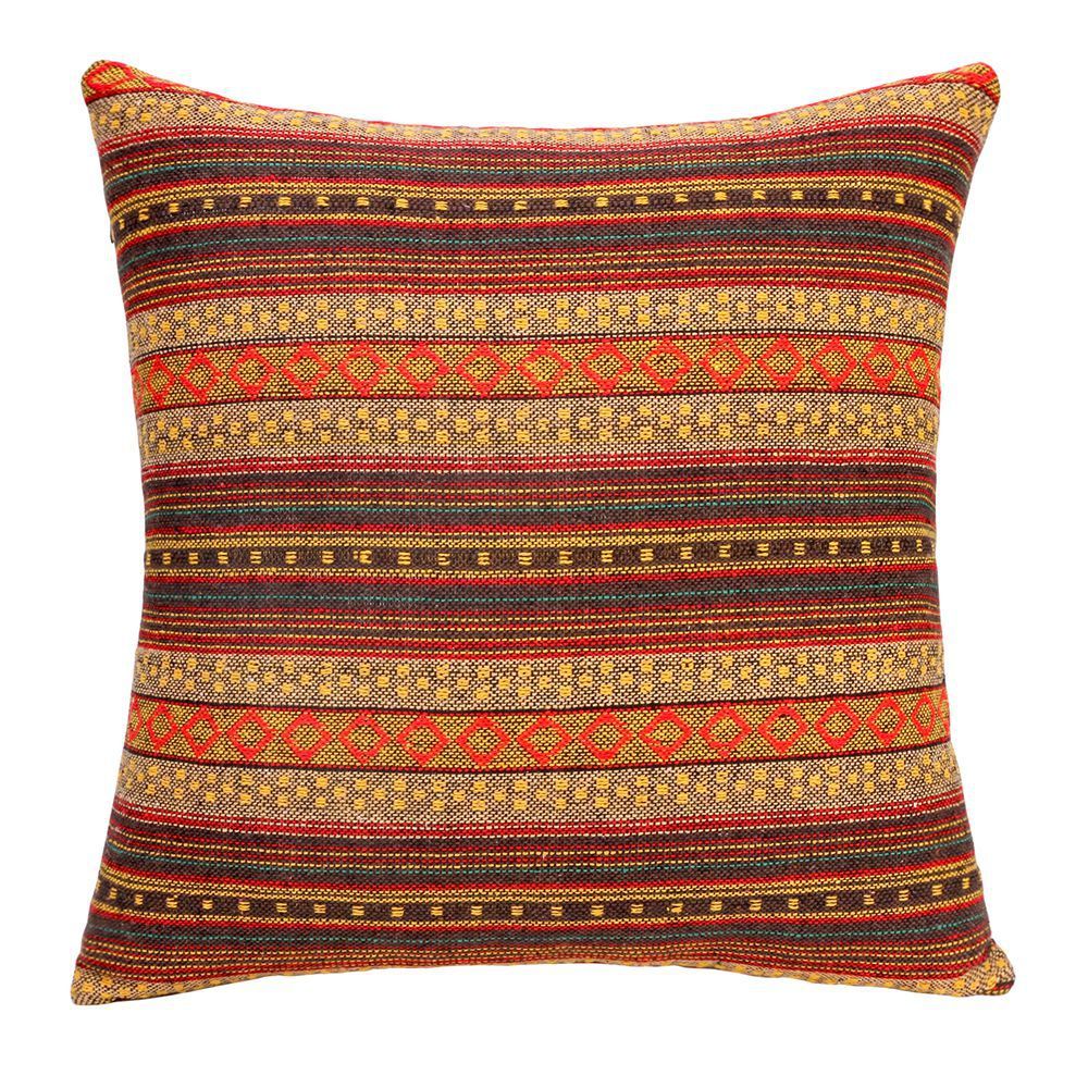 HKM-583699 Retro Bohemian Striped Pillow Cushion Cover, 45x45CM, Polyester-Cotton Blend