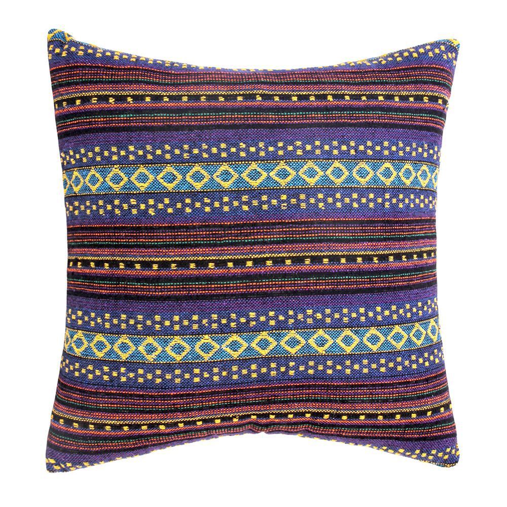 HKM-583699 Retro Bohemian Striped Pillow Cushion Cover, 45x45CM, Polyester-Cotton Blend