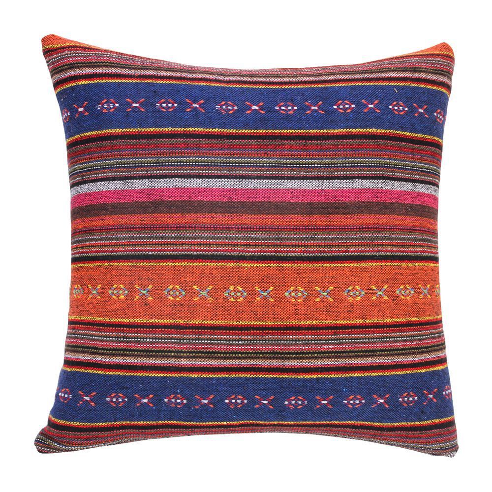 HKM-583699 Retro Bohemian Striped Pillow Cushion Cover, 45x45CM, Polyester-Cotton Blend