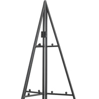 HKM-583827 Modern Black Metal Christmas Tree - 180 cm Height, Powder-Coated Steel, Assembly Required