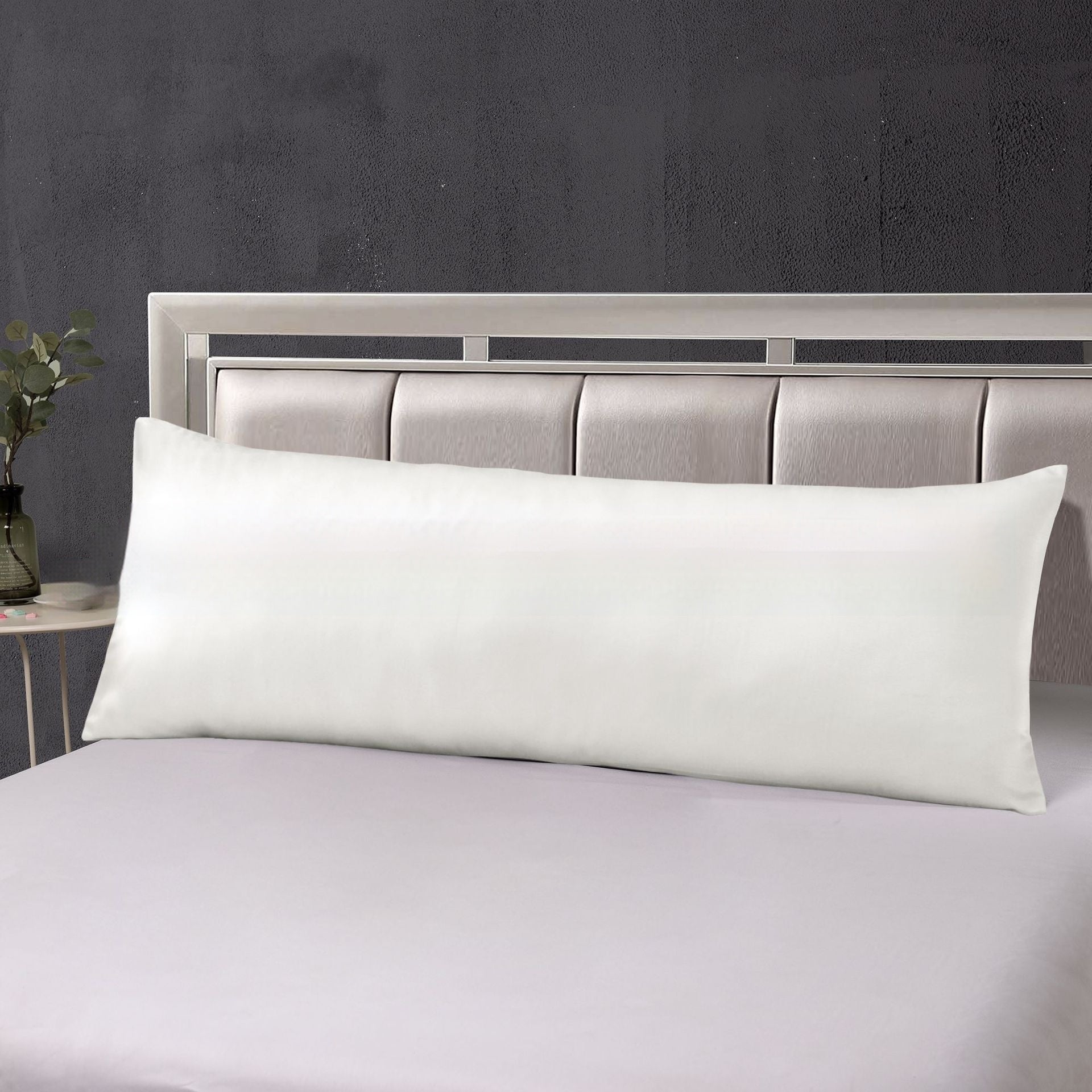 HKM-583827 Washed Silk Satin Pillowcase - 20x54in, Modern Design, Double Pillow Compatibility