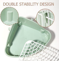 HKM-584019 Rabbit Corner Litter Box for Small Pets - Perfect Potty Trainer for Hamsters, Guinea Pigs, Ferrets, and Chinchillas