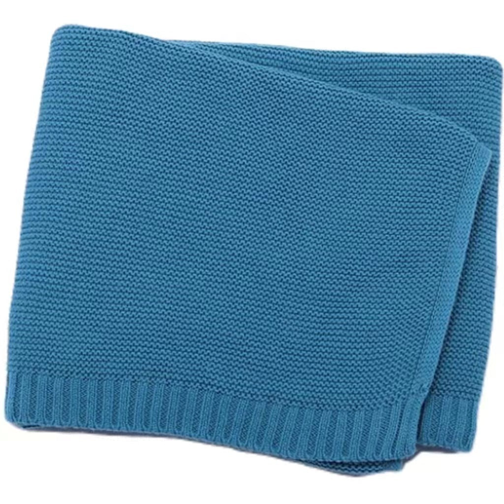 HKM-584019 Soft Knitted Cotton Baby Blanket for Infants - Cozy Nap Cover in Various Colors, Suitable for All Seasons