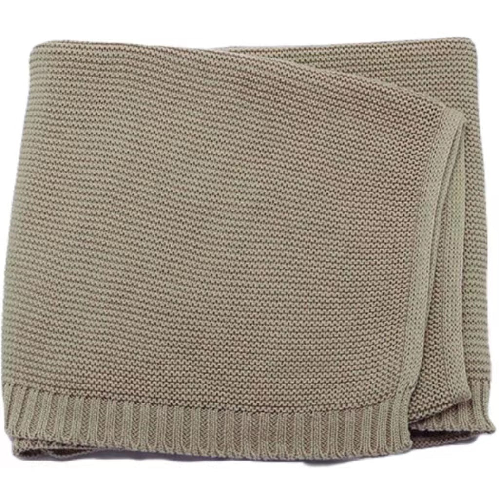 HKM-584019 Soft Knitted Cotton Baby Blanket for Infants - Cozy Nap Cover in Various Colors, Suitable for All Seasons