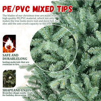 HKM-584147 5ft Blue Green Tint Artificial Christmas Tree with Fireproof PVC and Easy Assembly
