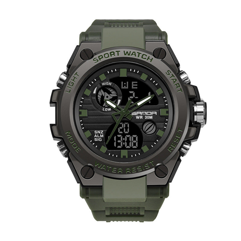 HKM-584531 Outdoor Sports Multi-Kinetic Energy Electronic Watch with Dual Display and Waterproof Design
