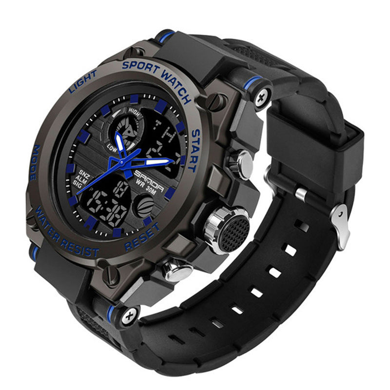 HKM-584531 Outdoor Sports Multi-Kinetic Energy Electronic Watch with Dual Display and Waterproof Design
