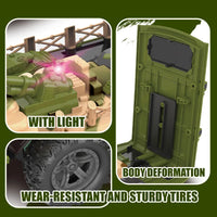 HKM-584595 Remote Control Deformation Military Vehicle Toy for Kids - Indoor and Outdoor Use