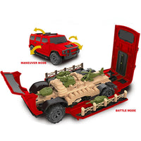HKM-584595 Remote Control Deformation Military Vehicle Toy for Kids - Indoor and Outdoor Use