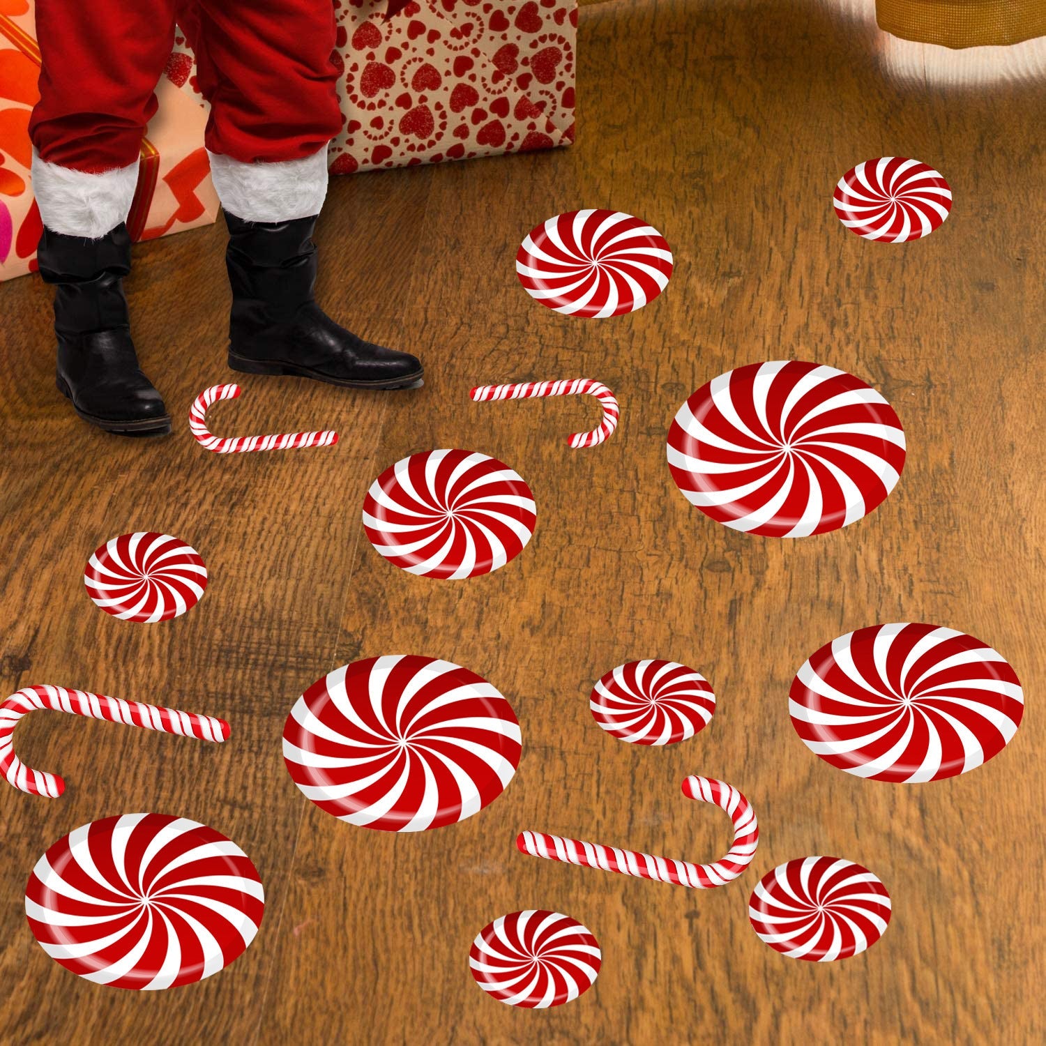 HKM-584787 Christmas Snowflake Candy Wall Sticker Decoration for Living Room and More
