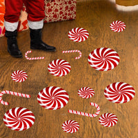 HKM-584787 Christmas Snowflake Candy Wall Sticker Decoration for Living Room and More