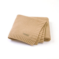 HKM-584851 Cozy Solid Color Knitted Blanket for Newborns in Soft Acrylic, 100x80cm