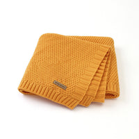 HKM-584851 Cozy Solid Color Knitted Blanket for Newborns in Soft Acrylic, 100x80cm