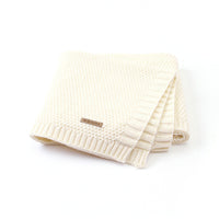 HKM-584851 Cozy Solid Color Knitted Blanket for Newborns in Soft Acrylic, 100x80cm