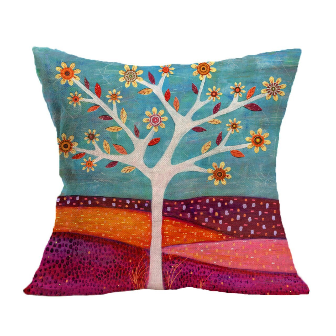 HKM-584851 Mediterranean Style Cartoon Pillow Cover in Various Colors, 45cm x 45cm