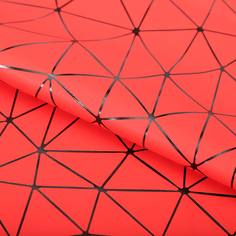 HKM-584851 PU Leather and Cotton Velvet Triangle Embossed Sofa Material, 0.7mm Thickness, 140cm Wide