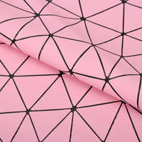 HKM-584851 PU Leather and Cotton Velvet Triangle Embossed Sofa Material, 0.7mm Thickness, 140cm Wide