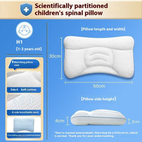 HKM-584979 Children's Spine Support Pillow with Four Seasons Pure Cotton and Doudou Pillowcase Options for Ages 1-18