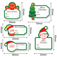 HKM-584979 Christmas Warm Paper Gift Box Sealing Stickers - 50 Eco-Friendly Adhesive Labels, Color Printed