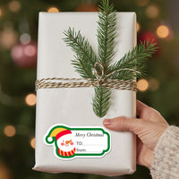 HKM-584979 Christmas Warm Paper Gift Box Sealing Stickers - 50 Eco-Friendly Adhesive Labels, Color Printed