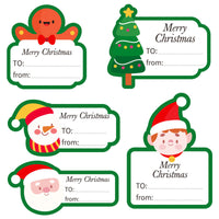 HKM-584979 Christmas Warm Paper Gift Box Sealing Stickers - 50 Eco-Friendly Adhesive Labels, Color Printed