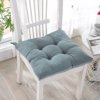 HKM-585235 Thickened Non-Slip Cushion with Modern Check Pattern - 40x40cm in Green, Blue, and Brown