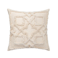 HKM-585299 Bohemian Cotton Cushion Cover with Fringes - 45x45cm