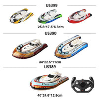 HKM-585427 Inflatable Electric Speed Boat Toy for Kids Aged 2-4 Years - Remote Control Fun