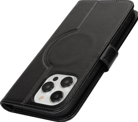 HKM-585427 Leather Wireless Power Bank Wallet with Magnetic Charging and 4 Card Slots