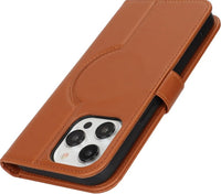 HKM-585427 Leather Wireless Power Bank Wallet with Magnetic Charging and 4 Card Slots