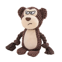 HKM-585619 Interactive Plush Hippo Dog Toy for Tug of War and Training