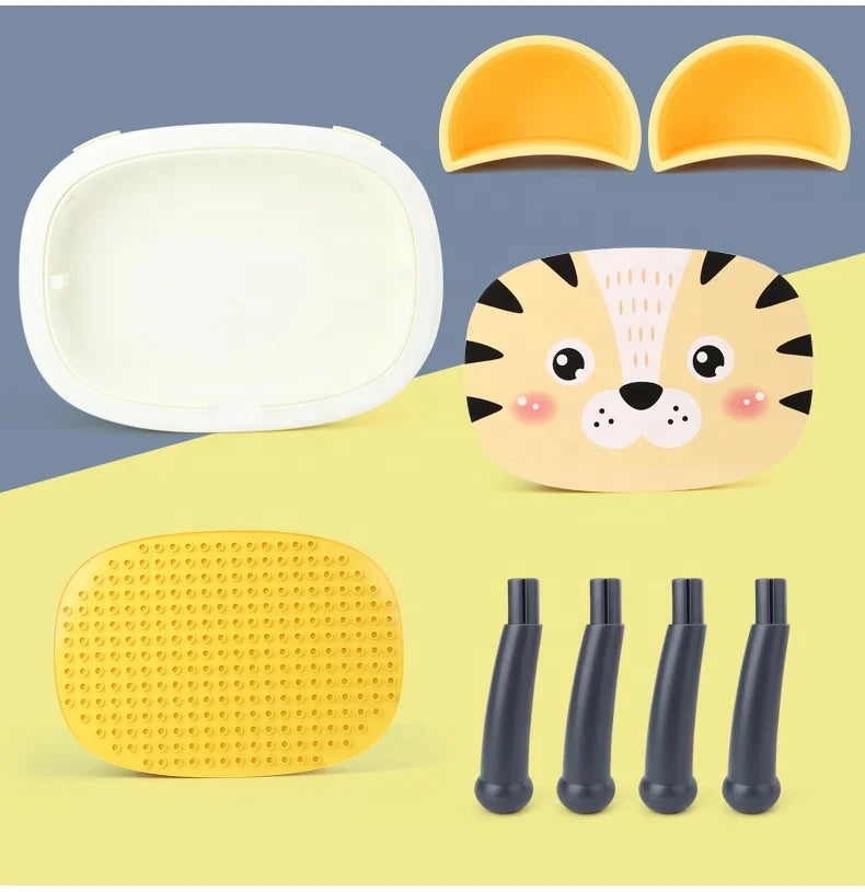 Kids Building Blocks Table and Chair Set for Ages 2-7 - Eco-Friendly Educational Toy