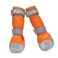 HKM-585811 Reflective Velcro Dog Shoes for Outdoor Travel - Waterproof, Non-Slip, Wear-Resistant Footwear in Black, Blue, Orange