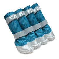 HKM-585811 Reflective Velcro Dog Shoes for Outdoor Travel - Waterproof, Non-Slip, Wear-Resistant Footwear in Black, Blue, Orange