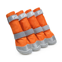 HKM-585811 Reflective Velcro Dog Shoes for Outdoor Travel - Waterproof, Non-Slip, Wear-Resistant Footwear in Black, Blue, Orange