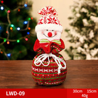 HKM-585939 Christmas Portable Brushed Non-Woven Fabric Gift Bag - Snowman, Elk, Santa, Bear Designs