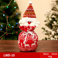 HKM-585939 Christmas Portable Brushed Non-Woven Fabric Gift Bag - Snowman, Elk, Santa, Bear Designs