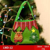 HKM-585939 Christmas Portable Brushed Non-Woven Fabric Gift Bag - Snowman, Elk, Santa, Bear Designs