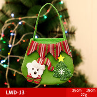 HKM-585939 Christmas Portable Brushed Non-Woven Fabric Gift Bag - Snowman, Elk, Santa, Bear Designs
