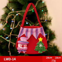 HKM-585939 Christmas Portable Brushed Non-Woven Fabric Gift Bag - Snowman, Elk, Santa, Bear Designs