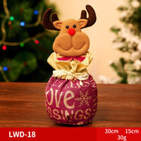 HKM-585939 Christmas Portable Brushed Non-Woven Fabric Gift Bag - Snowman, Elk, Santa, Bear Designs