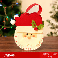 HKM-585939 Christmas Portable Brushed Non-Woven Fabric Gift Bag - Snowman, Elk, Santa, Bear Designs