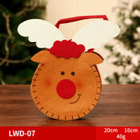 HKM-585939 Christmas Portable Brushed Non-Woven Fabric Gift Bag - Snowman, Elk, Santa, Bear Designs