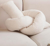 HKM-586003 Velvet Geometric Shape Loop Pillow - Soft Cushions for Living Room and Sofa, Various Colors Available