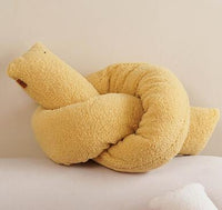 HKM-586003 Velvet Geometric Shape Loop Pillow - Soft Cushions for Living Room and Sofa, Various Colors Available